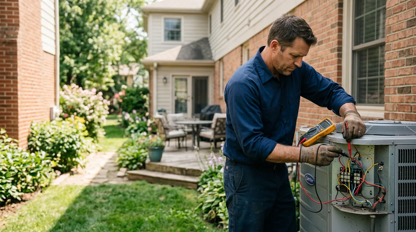 HVAC technician working near Sterling, MA